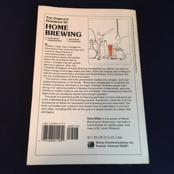 The Complete Handbook of Home Brewing,1988 Pre-Owned Softcover by Dave Miller - Picture 2 of 13